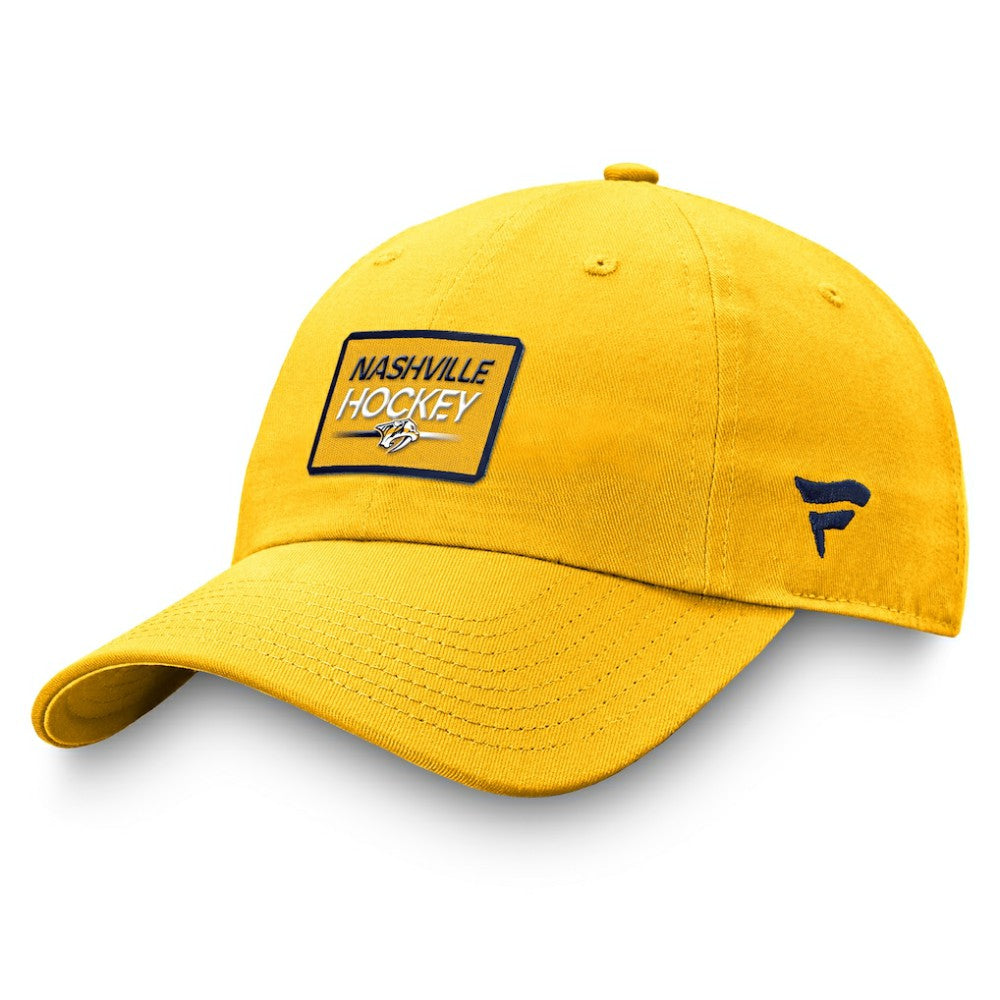 Nashville Predators Fanatics Authentic Pro Prime Adjustable Hat – Gold - NHL