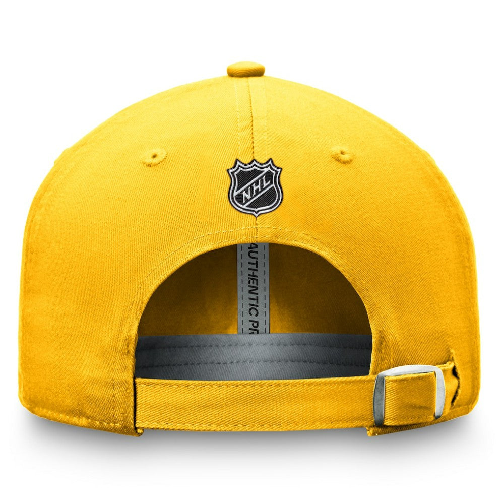 Nashville Predators Fanatics Authentic Pro Prime Adjustable Hat – Gold - NHL