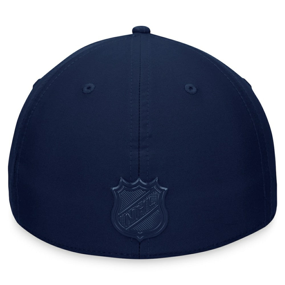 Seattle Kraken Fanatics Authentic Pro Road Stack Logo Flex Hat - Deep Sea Blue - NHL