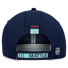 Seattle Kraken Fanatics Authentic Pro Rink Adjustable Hat - Deep Sea Blue - NHL
