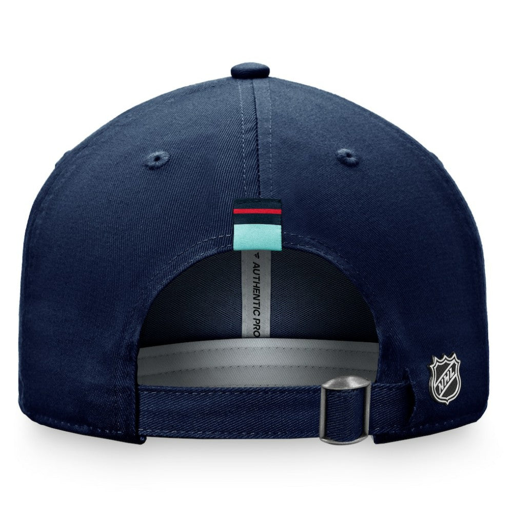 Seattle Kraken Fanatics Women's Authentic Pro Rink Adjustable Hat - Deep Sea Blue - NHL