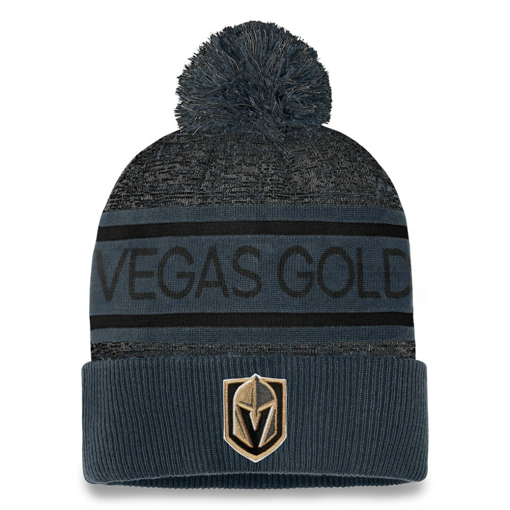 Vegas Golden Knights Fanatics Authentic Pro Cuffed Knit Hat with Pom - Gray - NHL