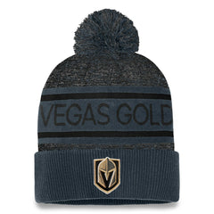 Vegas Golden Knights Fanatics Authentic Pro Cuffed Knit Hat with Pom - Gray - NHL