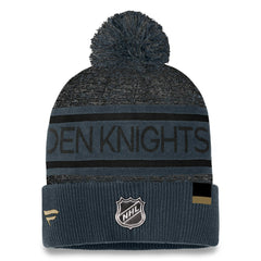 Vegas Golden Knights Fanatics Authentic Pro Cuffed Knit Hat with Pom - Gray - NHL