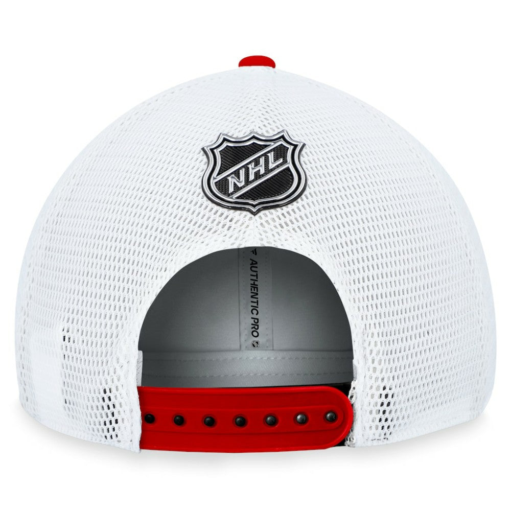 Chicago Blackhawks Fanatics Authentic Pro Rink Trucker Adjustable Hat - Black - NHL