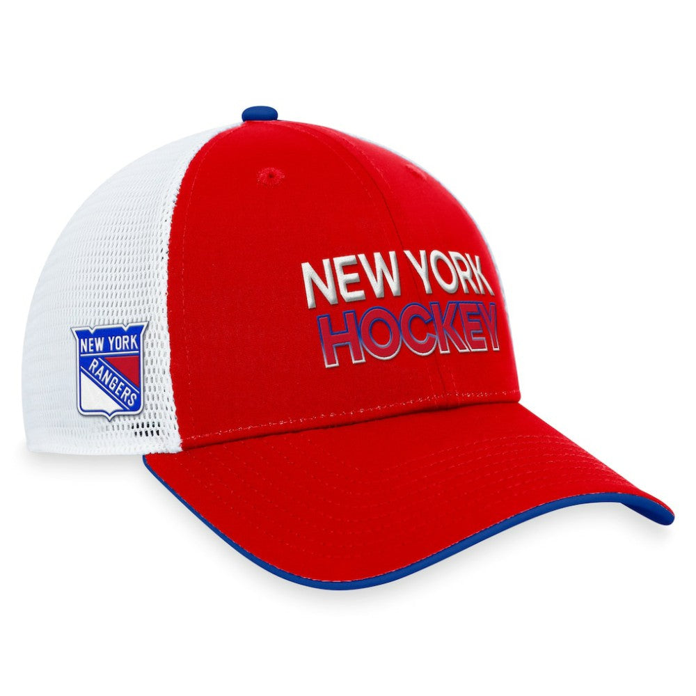 New York Rangers Fanatics Authentic Pro Rink Trucker Adjustable Hat - Red - NHL