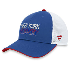 New York Rangers Fanatics Authentic Pro Rink Trucker Adjustable Hat - Blue - NHL