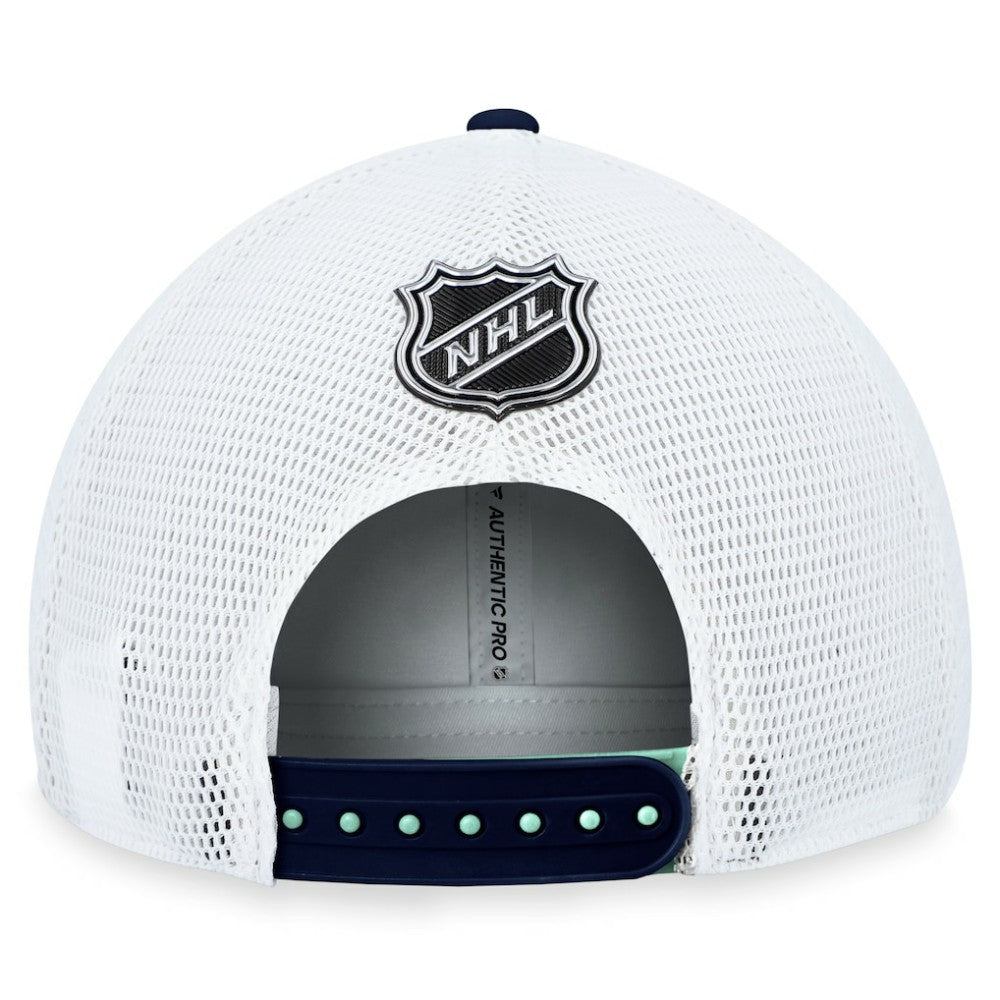 Seattle Kraken Fanatics Authentic Pro Rink Trucker Adjustable Hat - Light Blue - NHL