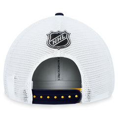 St. Louis Blues Fanatics Authentic Pro Rink Trucker Adjustable Hat - Gold - NHL