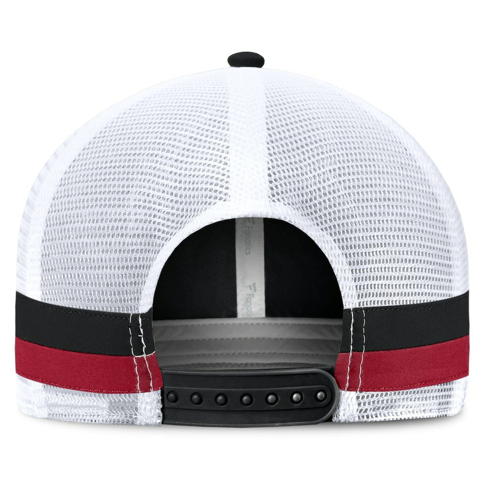 Atlanta Falcons Fundamentals Side Stripe Trucker Adjustable Hat Black/White | Fanatics