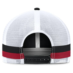 Atlanta Falcons Fundamentals Side Stripe Trucker Adjustable Hat Black/White | Fanatics