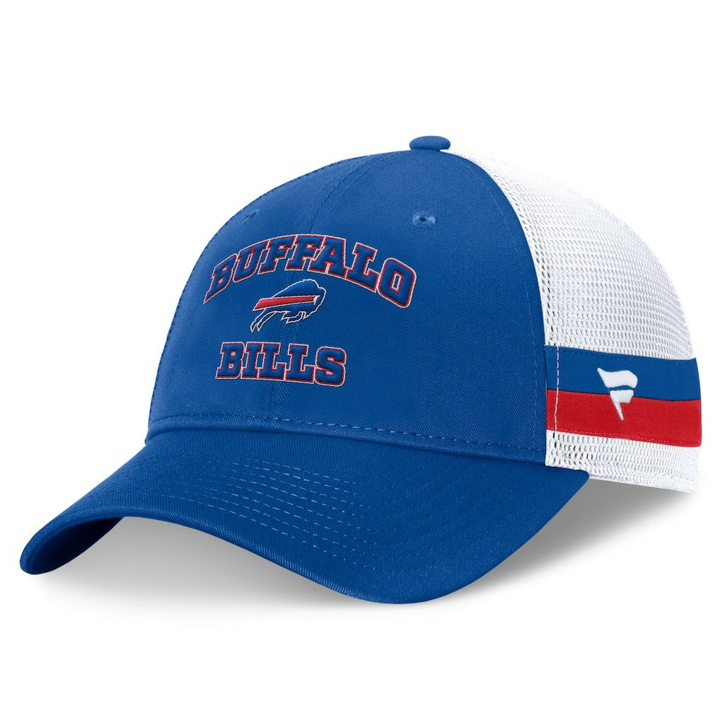 Buffalo Bills Fundamentals Side Stripe Trucker Adjustable Hat Royal/White | Fanatics