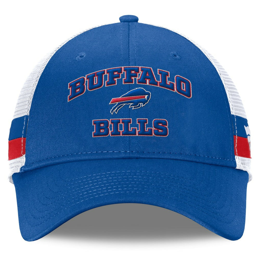 Buffalo Bills Fundamentals Side Stripe Trucker Adjustable Hat Royal/White | Fanatics