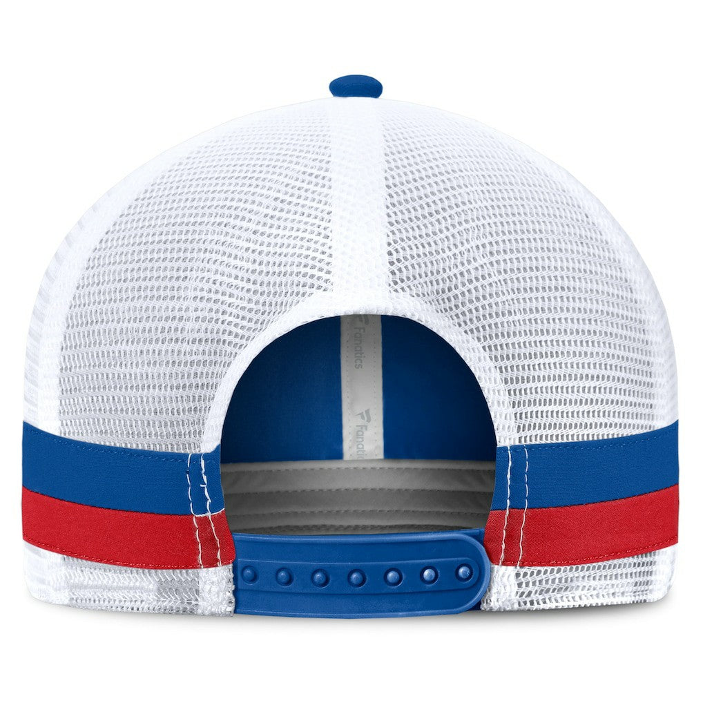 Buffalo Bills Fundamentals Side Stripe Trucker Adjustable Hat Royal/White | Fanatics