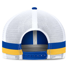 Los Angeles Rams Fundamentals Side Stripe Trucker Adjustable Hat Royal/White | Fanatics