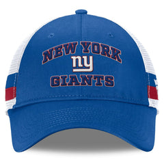New York Giants Fundamentals Side Stripe Trucker Adjustable Hat Royal/White | Fanatics