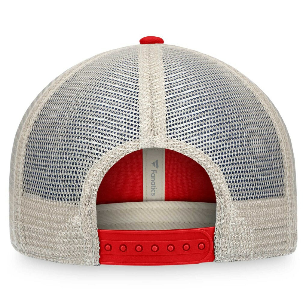 Tampa Bay Buccaneers Heritage Patch Trucker Adjustable Hat Red/Natural | Fanatics