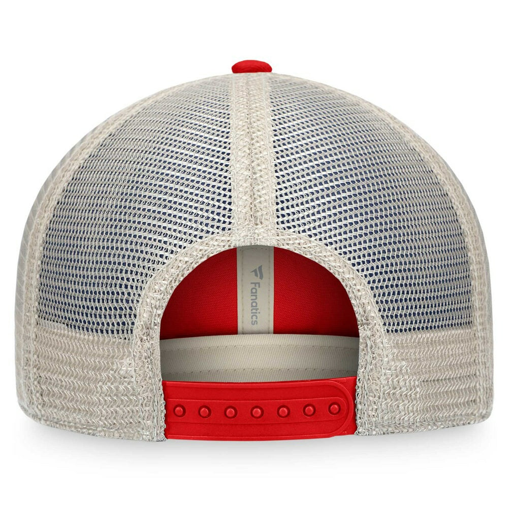 Tampa Bay Buccaneers Heritage Patch Trucker Adjustable Hat Red/Natural | Fanatics