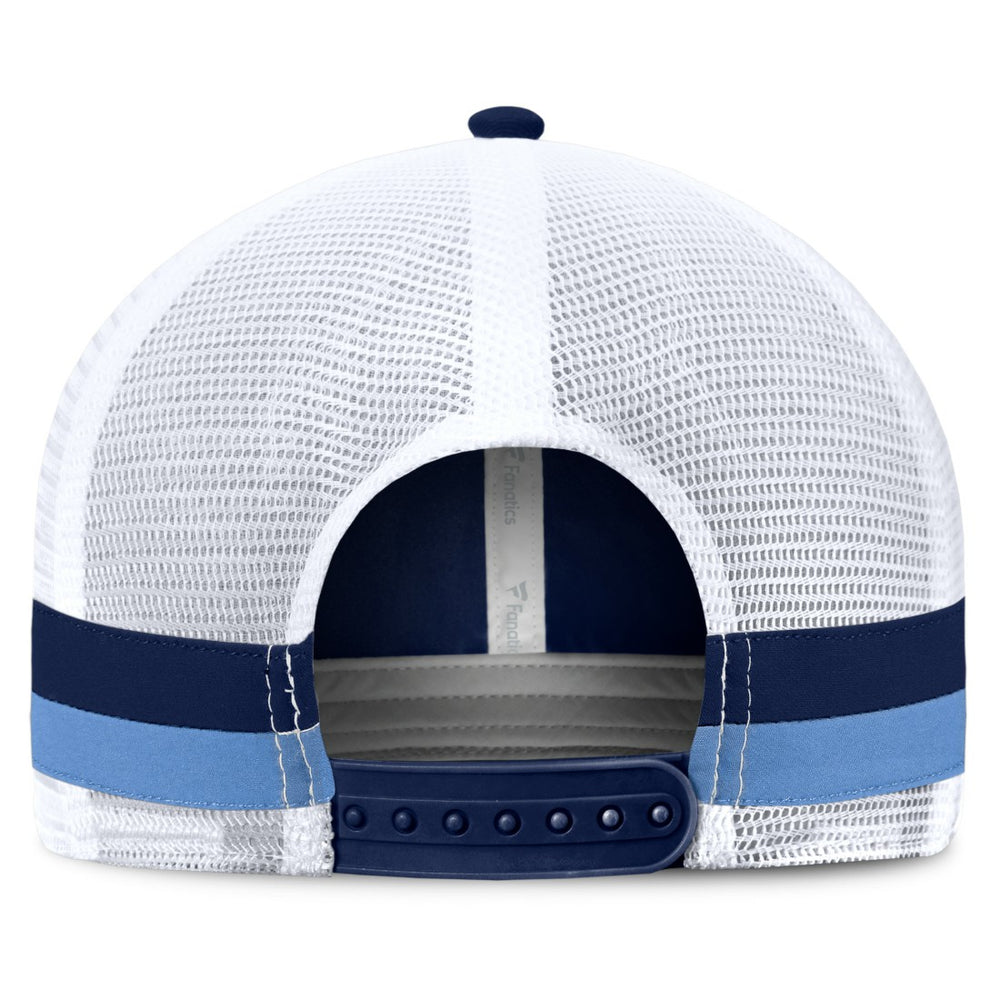 Tennessee Titans Fundamentals Side Stripe Trucker Adjustable Hat Navy/White | Fanatics