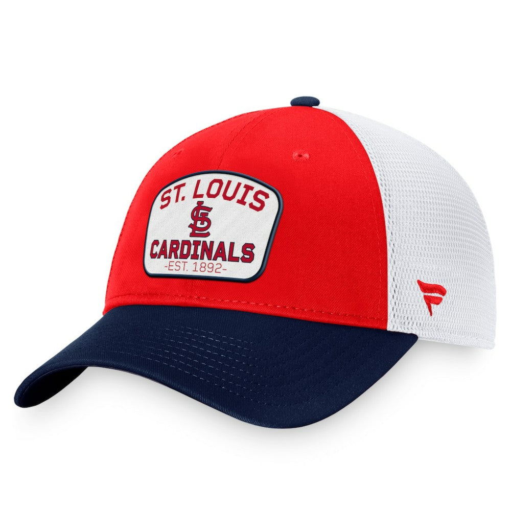 St. Louis Cardinals Fanatics Two-Tone Patch Trucker Adjustable Hat - MLB