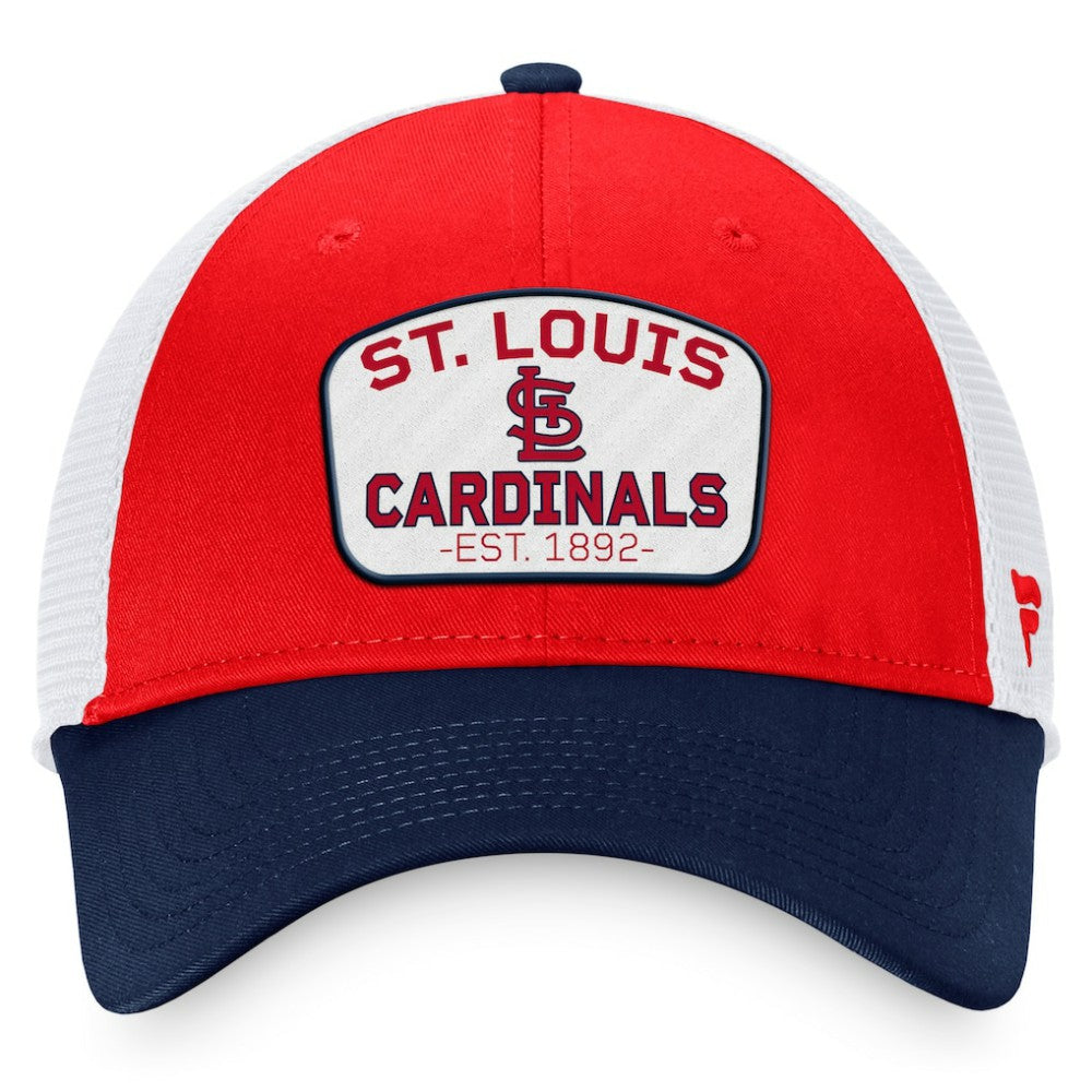 St. Louis Cardinals Fanatics Two-Tone Patch Trucker Adjustable Hat - MLB
