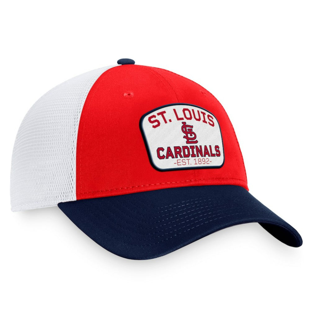 St. Louis Cardinals Fanatics Two-Tone Patch Trucker Adjustable Hat - MLB