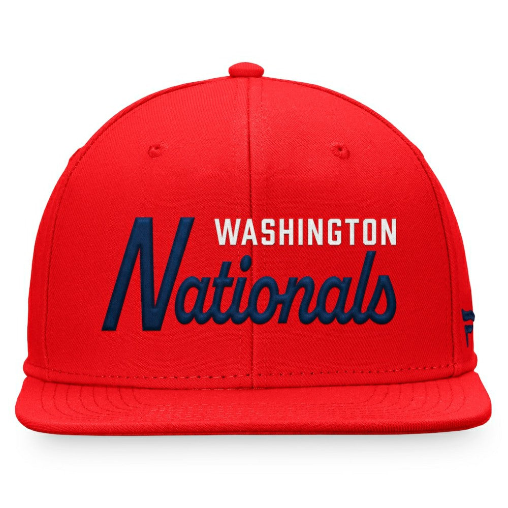 Washington Nationals Fanatics Script Snapback Hat - MLB