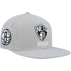 Brooklyn Nets Side Core 2.0 Snapback Hat Gray - NBA