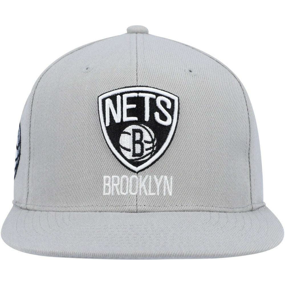 Brooklyn Nets Side Core 2.0 Snapback Hat Gray - NBA