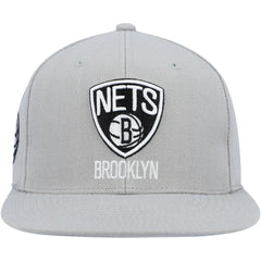 Brooklyn Nets Side Core 2.0 Snapback Hat Gray - NBA