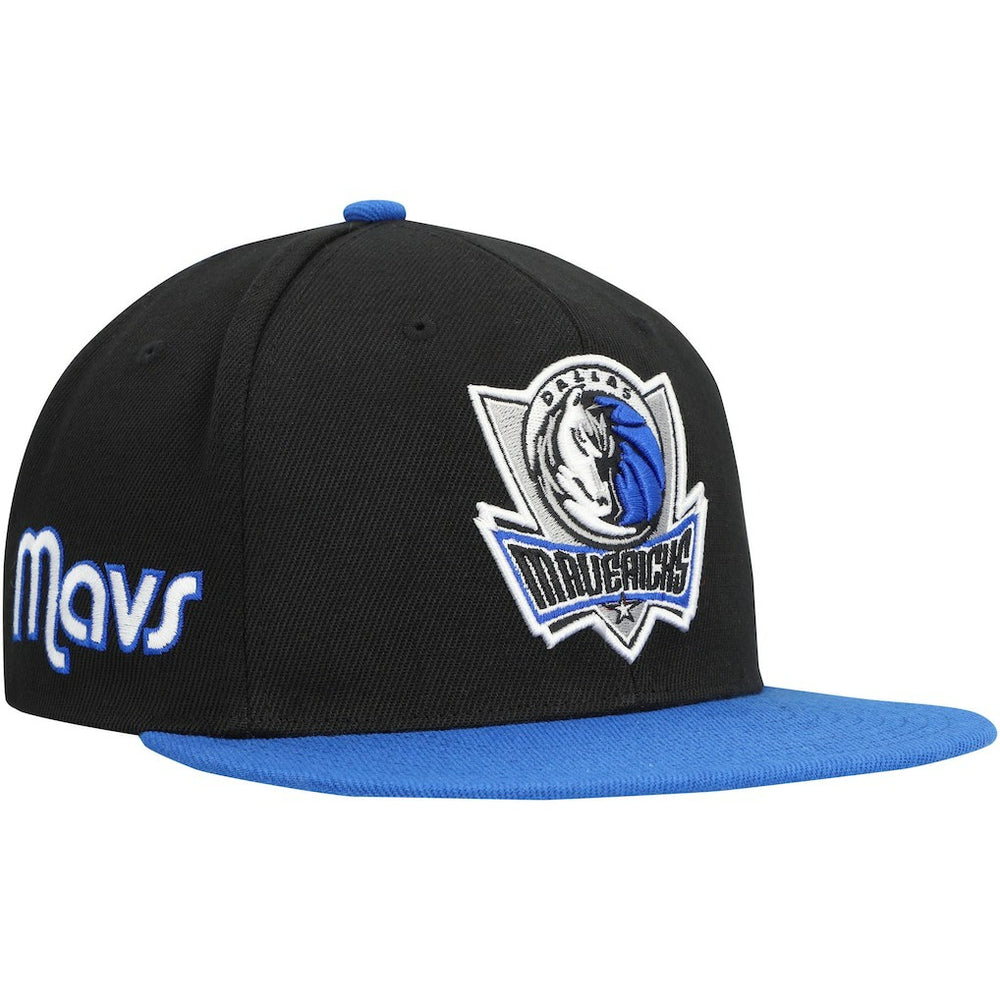 Dallas Mavericks Side Core 2.0 Snapback Hat Black/Royal - NBA