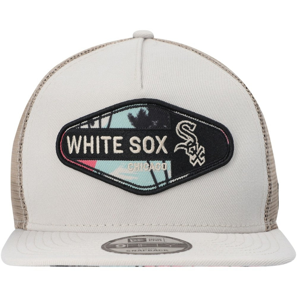 Chicago White Sox New Era Retro Beachin' Patch A-Frame Trucker 9FIFTY Snapback Hat - MLB