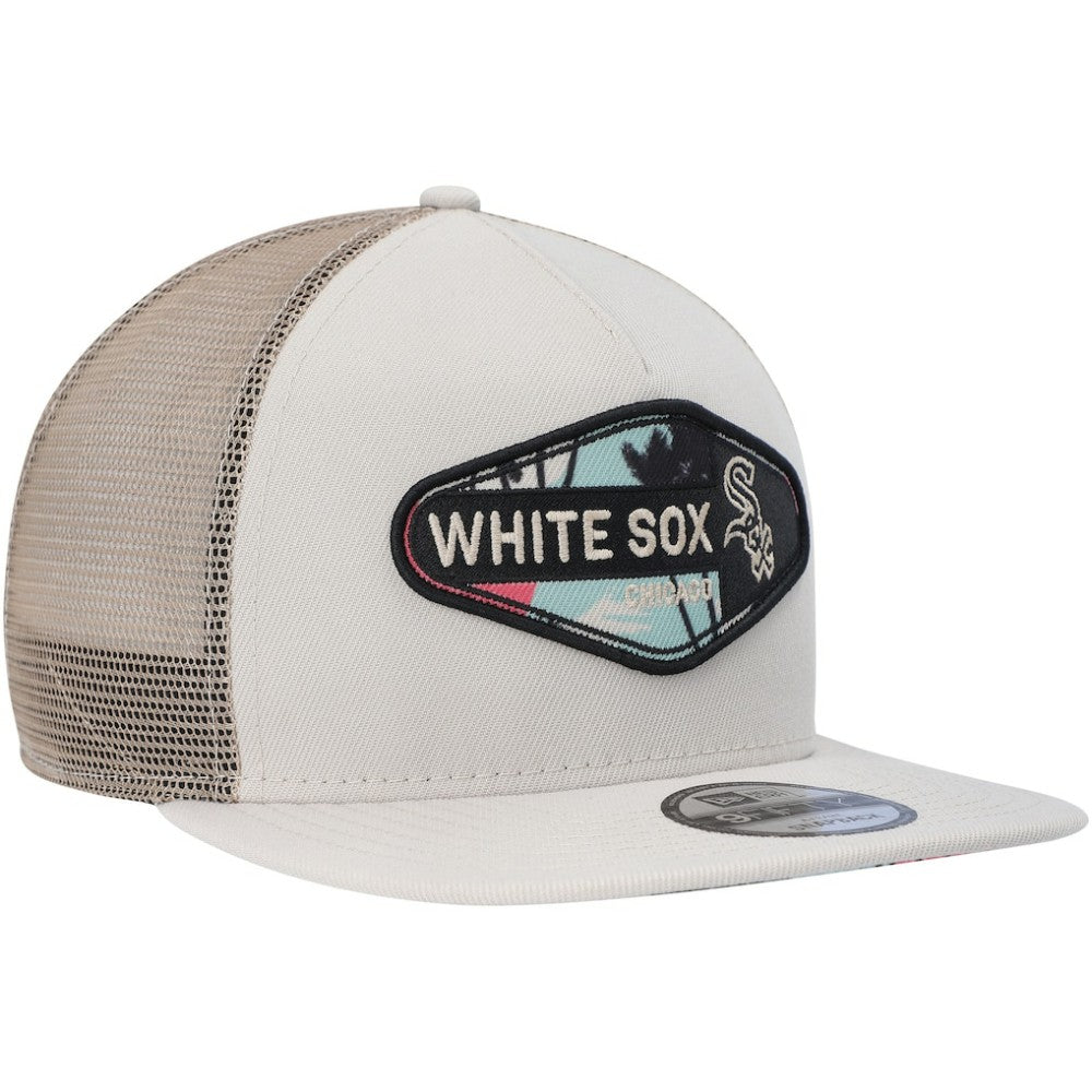 Chicago White Sox New Era Retro Beachin' Patch A-Frame Trucker 9FIFTY Snapback Hat - MLB