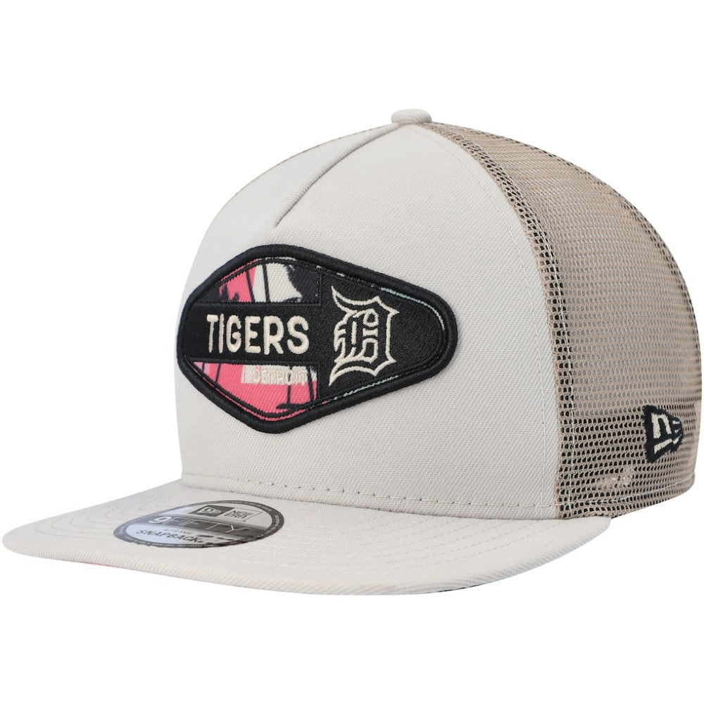 Detroit Tigers New Era Retro Beachin' Patch A-Frame Trucker 9FIFTY Snapback Hat - MLB