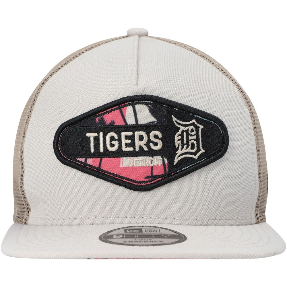 Detroit Tigers New Era Retro Beachin' Patch A-Frame Trucker 9FIFTY Snapback Hat - MLB
