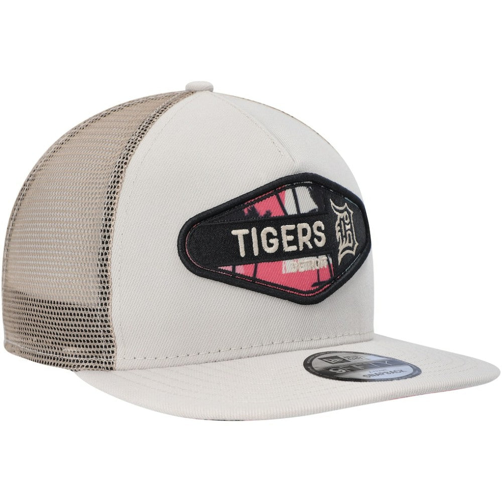 Detroit Tigers New Era Retro Beachin' Patch A-Frame Trucker 9FIFTY Snapback Hat - MLB
