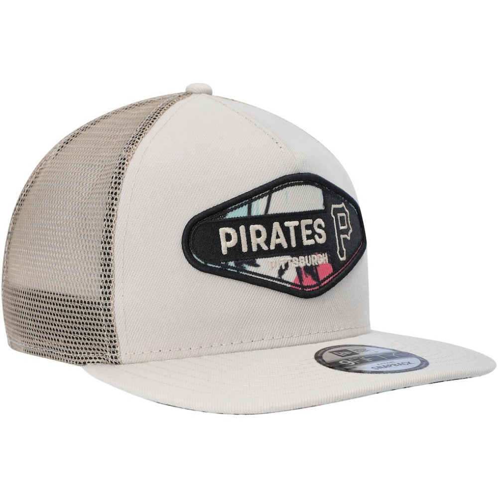 Pittsburgh Pirates New Era Retro Beachin' Patch A-Frame Trucker 9FIFTY Snapback Hat - MLB