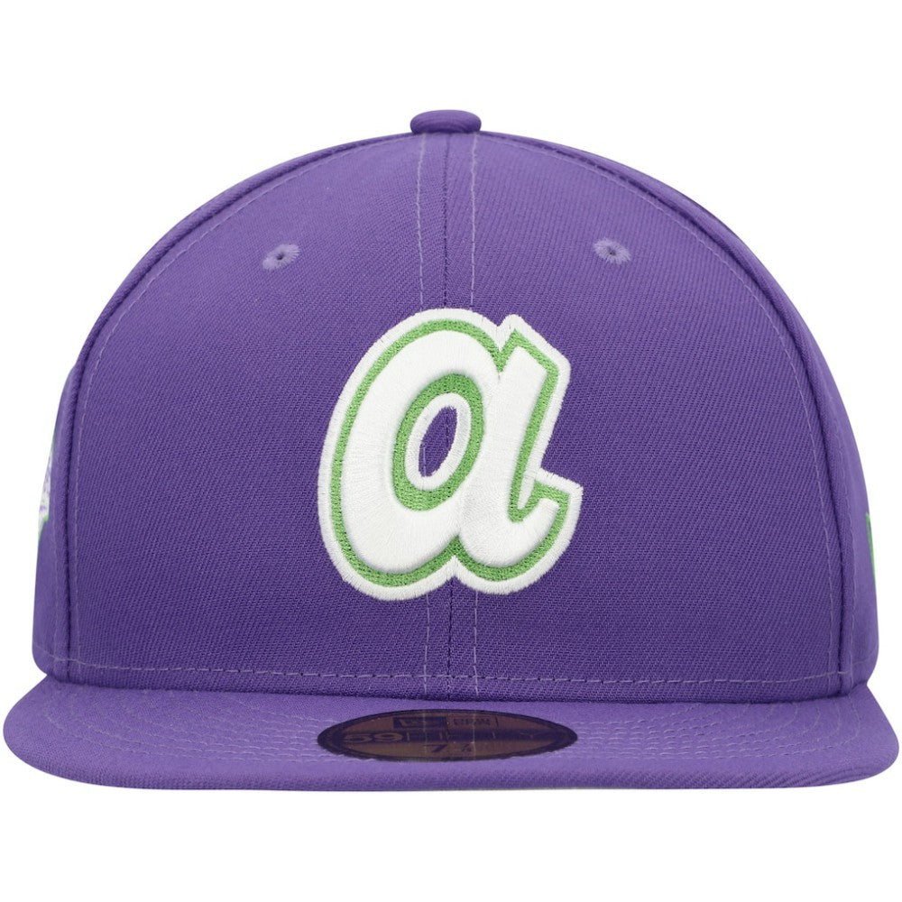 Atlanta Braves New Era Lime Side Patch 59FIFTY Fitted Hat - MLB