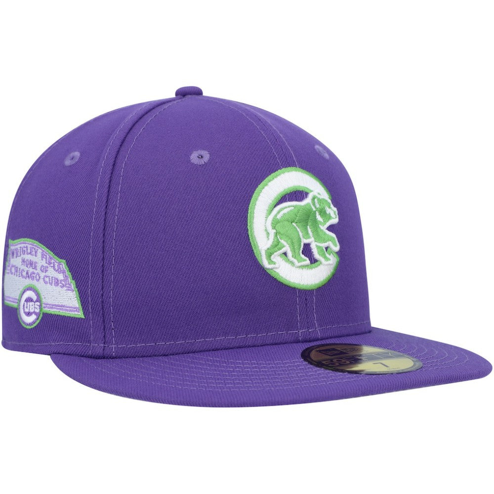 Chicago Cubs New Era Lime Side Patch 59FIFTY Fitted Hat - MLB