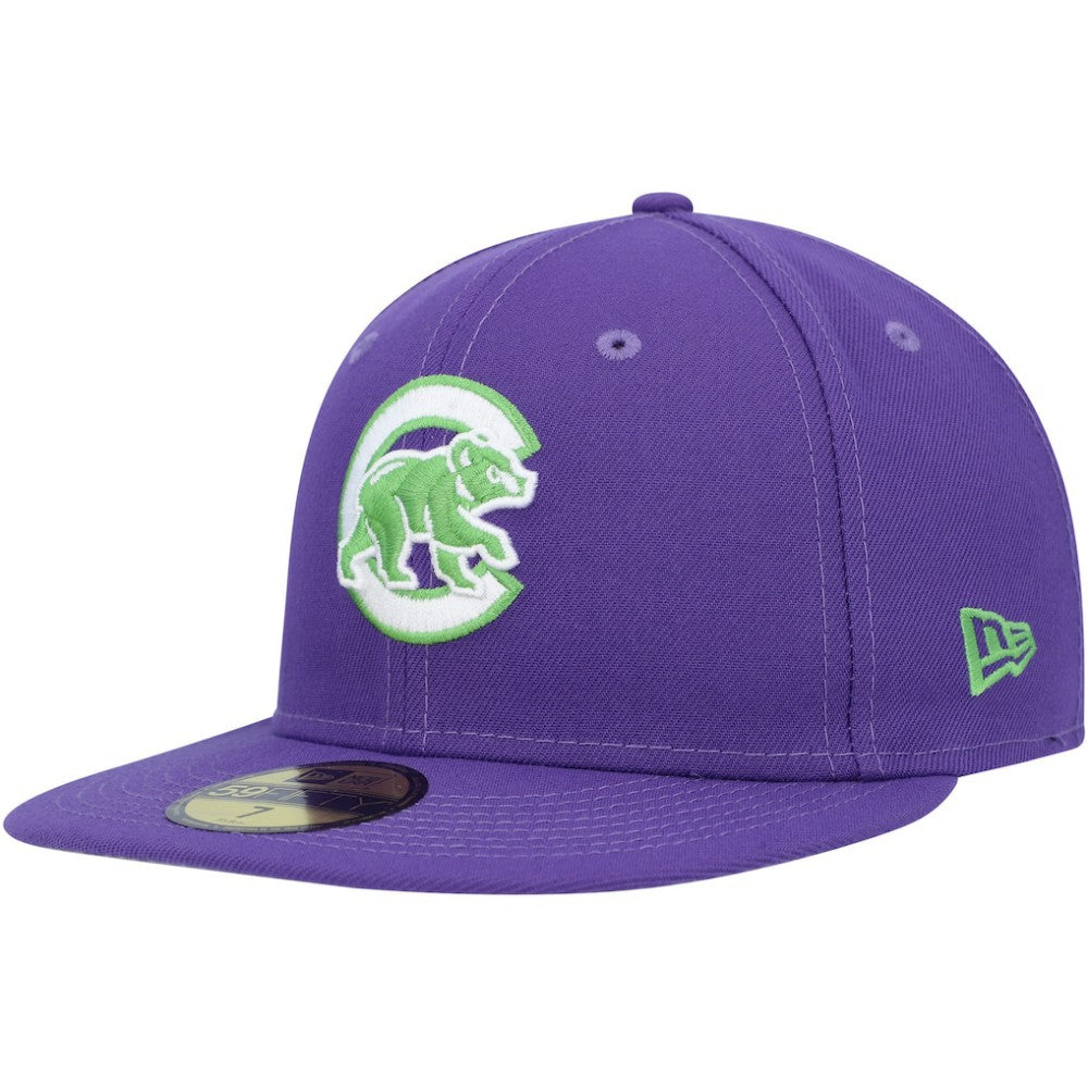 Chicago Cubs New Era Lime Side Patch 59FIFTY Fitted Hat - MLB