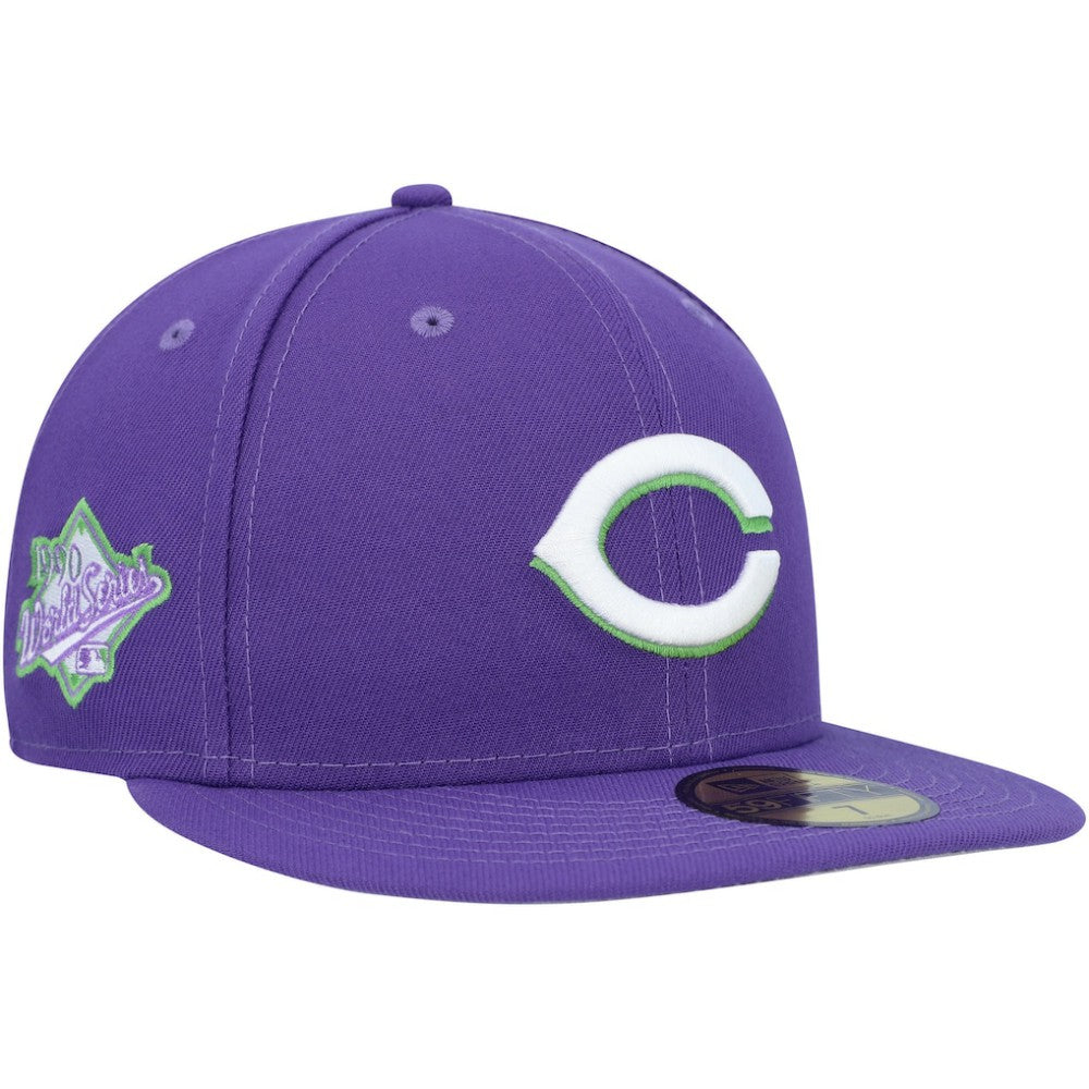 Cincinnati Reds New Era Lime Side Patch 59FIFTY Fitted Hat - MLB