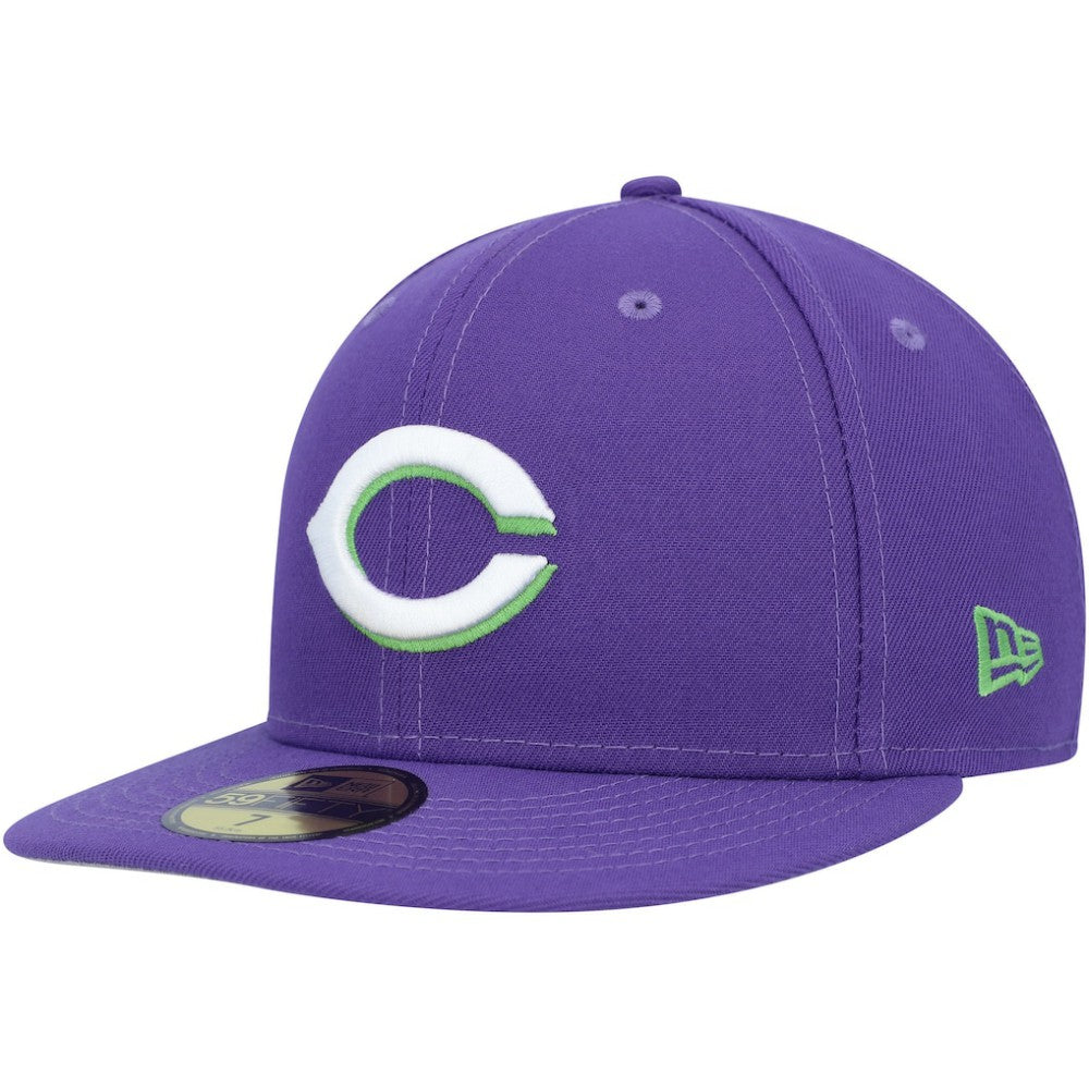 Cincinnati Reds New Era Lime Side Patch 59FIFTY Fitted Hat - MLB