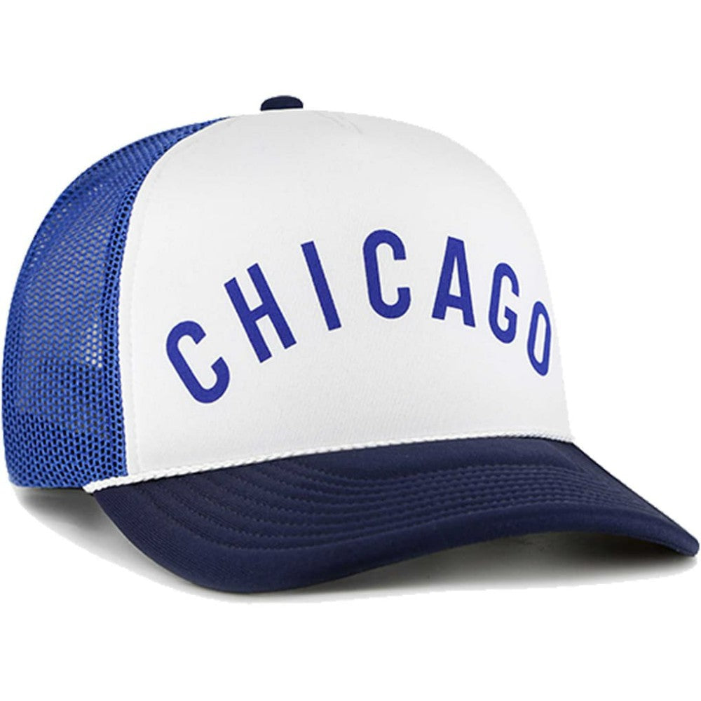 Chicago Cubs '47 Foam Front Script Trucker Snapback Hat - MLB