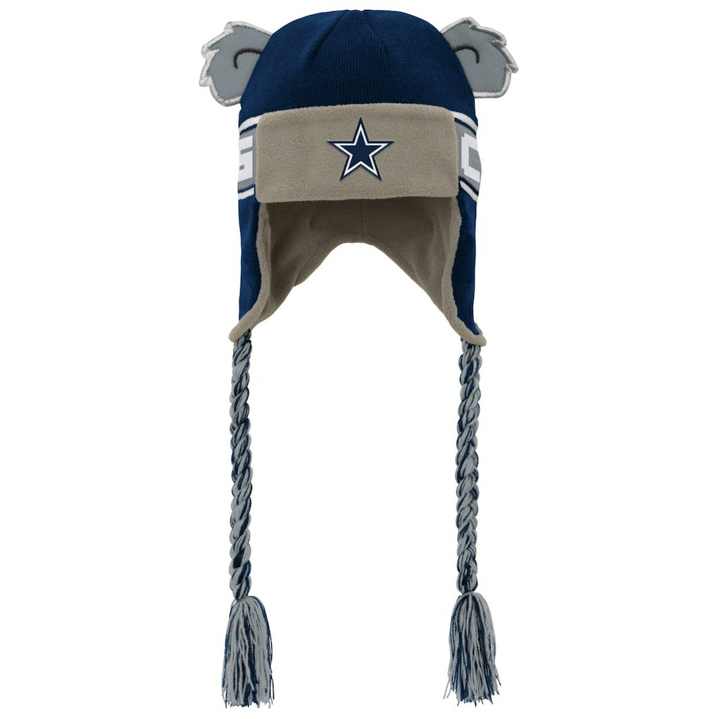 Dallas Cowboys Youth Wordmark Ears Trooper Knit Hat Navy | NFL