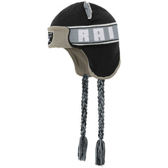 Las Vegas Raiders Youth Wordmark Ears Trooper Knit Hat Black | NFL
