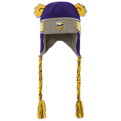 Minnesota Vikings Youth Wordmark Ears Trooper Knit Hat Purple | NFL