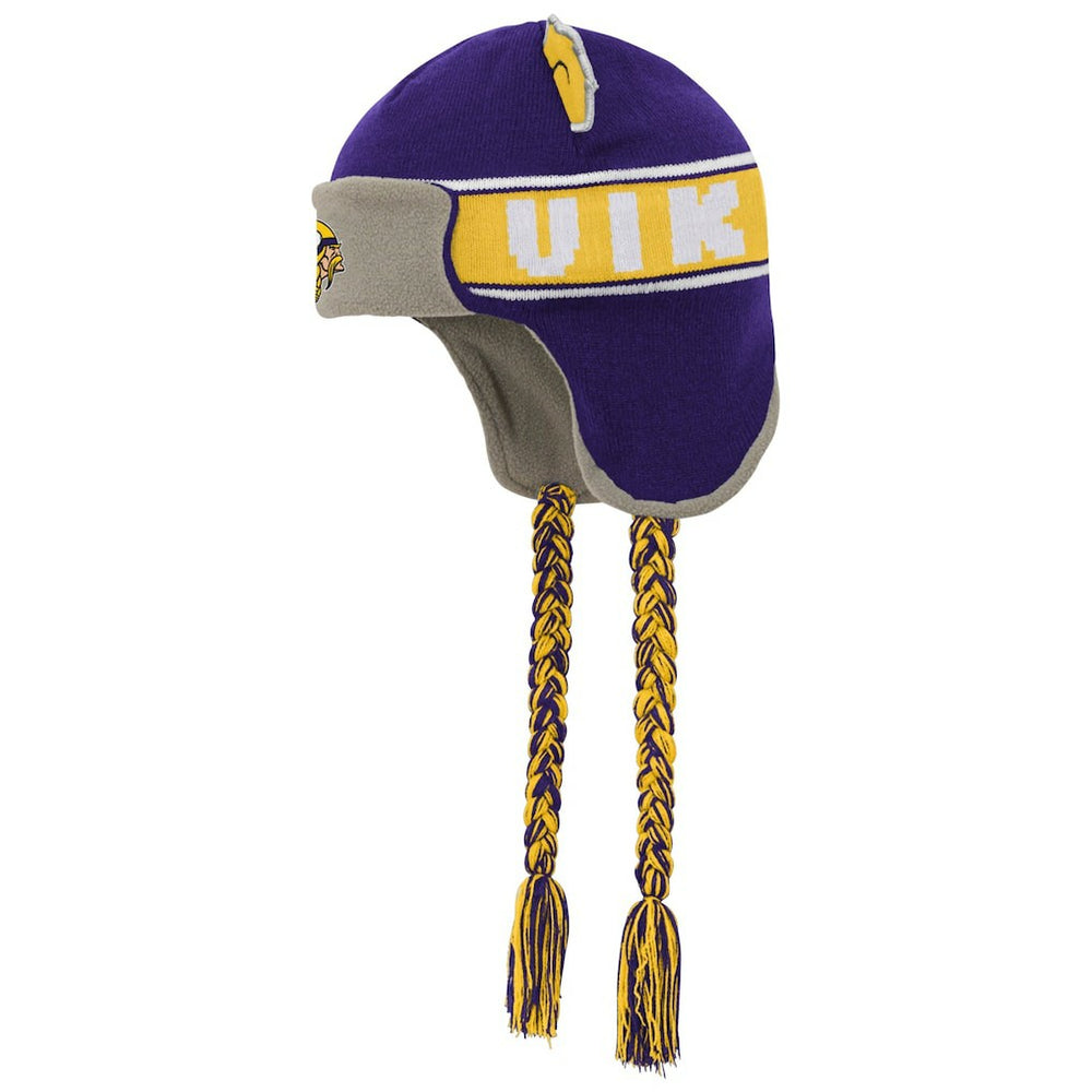Minnesota Vikings Youth Wordmark Ears Trooper Knit Hat Purple | NFL