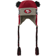 San Francisco 49ers Youth Wordmark Ears Trooper Knit Hat Scarlet | NFL
