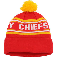 Kansas City Chiefs Youth Jacquard Cuffed Knit Hat with Pom Red | NFL