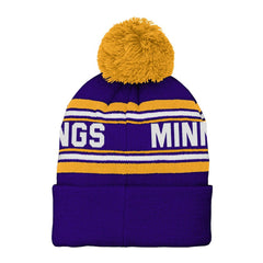 Minnesota Vikings Preschool Jacquard Cuffed Knit Hat with Pom Purple | NFL